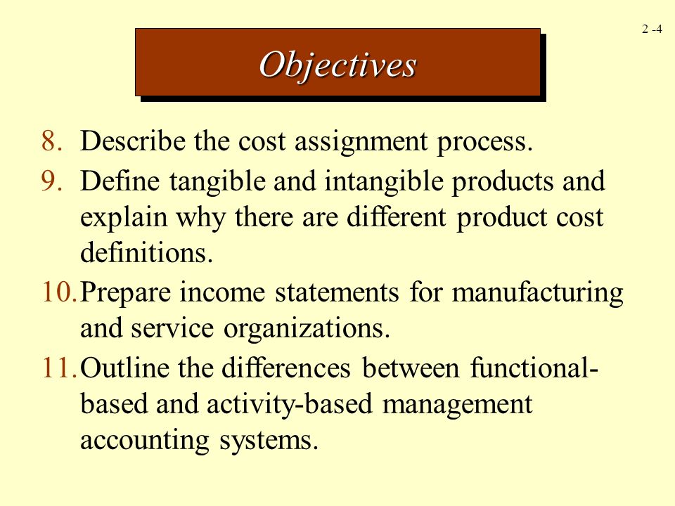 Assignment management accounting concepts